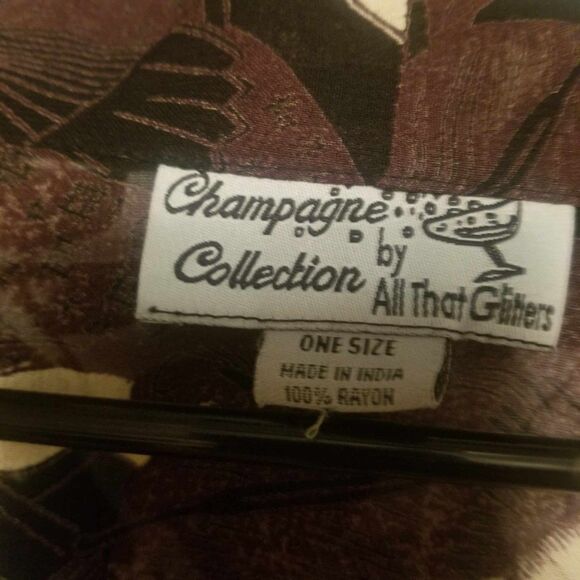 Champagne Collection by All That Glitters Black with Faces Womens ONE SIZE - Picture 2 of 11